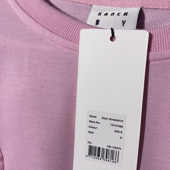 NWT Karen By Simonsen Pink Frill Long Sleeve S - Picture 5 of 5